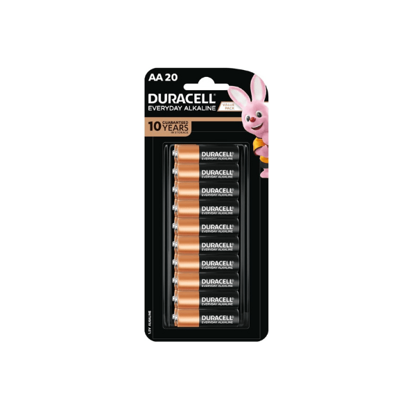 Duracell Everyday Alkaline AA Batteries 20 pack