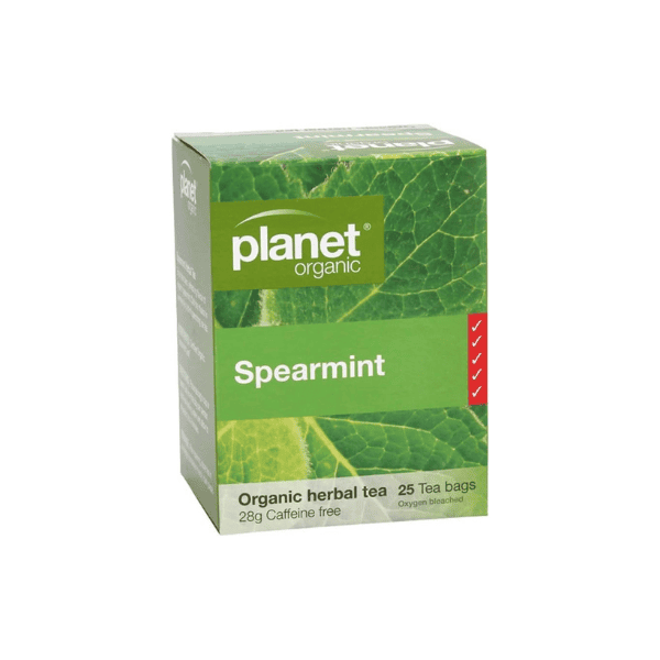 Planet Organic Spearmint Tea Bags 25 Count Pure Organic Herbal Tea