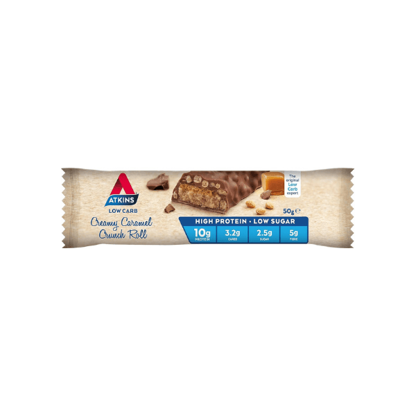 Atkins Advantage Bars Creamy Caramel Crunch Roll 750g for Guilt-Free Snacking