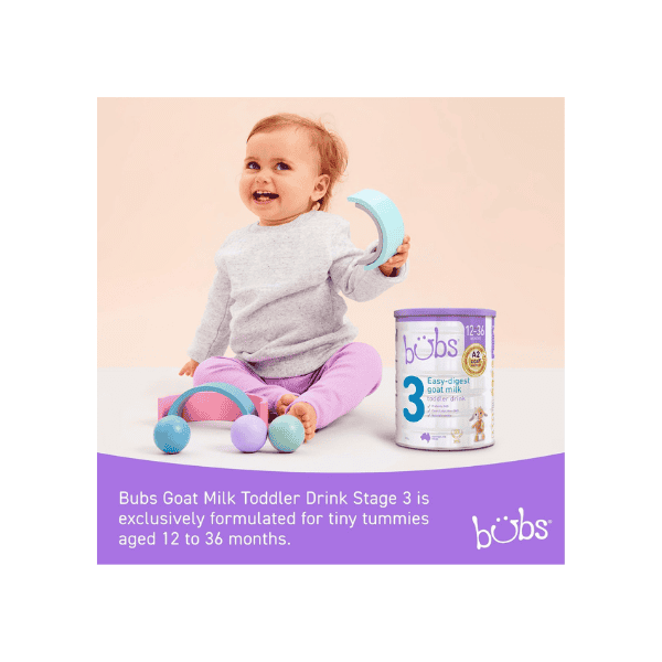 Bubs Goat Milk Toddler Formula Stage 3 12-36 Months Australian Made with Premium Goat Milk 800g