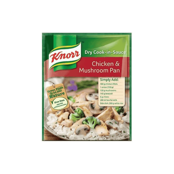 Knorr Chicken and Mushroom Pan Dry Cook-In Sauce 48 g for Easy Meal Prep