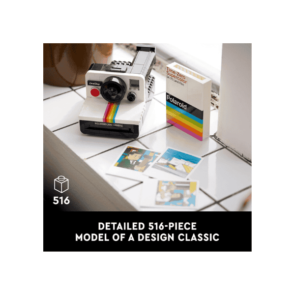 LEGO Ideas Polaroid OneStep SX 70 Camera 21345 Vintage Model Kit for Adults and Teens with Authentic Details