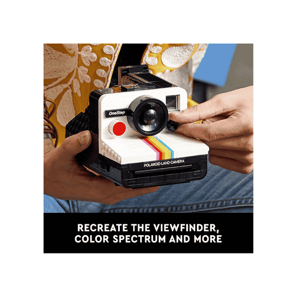 LEGO Ideas Polaroid OneStep SX 70 Camera 21345 Vintage Model Kit for Adults and Teens with Authentic Details