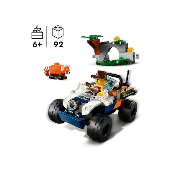 LEGO® City Jungle Explorer ATV 60424 Red Panda Mission for Kids 6+ with Minifigure