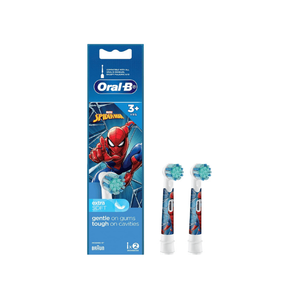 Oral-B Stages Spider Man Toothbrush Heads for Kids Ages 3 and Up Pack of 2