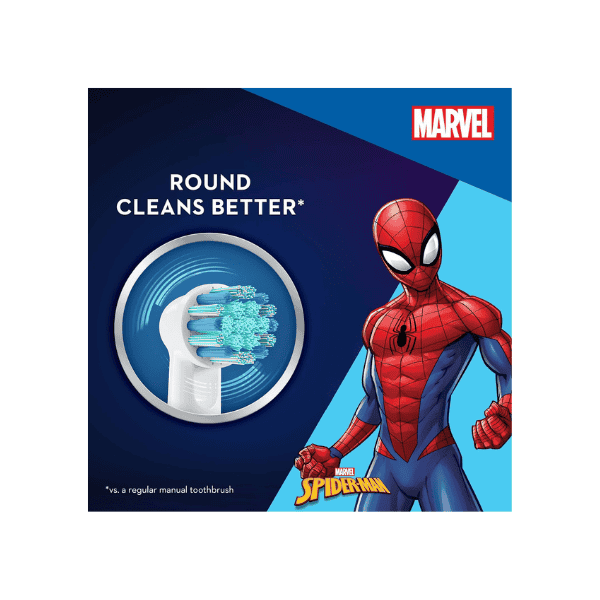 Oral-B Stages Spider Man Toothbrush Heads for Kids Ages 3 and Up Pack of 2