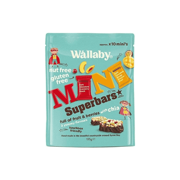 Wallaby Fruit & Berries with Chia Mini Superbars 135g Nutrient-Rich Guilt-Free Superfood Bars